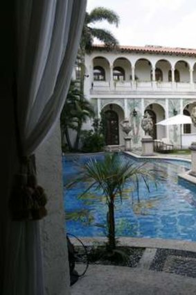 The swimming pool as seen from The Rotunda.