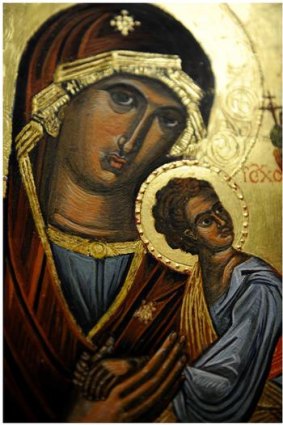 An example of Mr Murphy's work: <i>Mother of God with child 2010</i>.