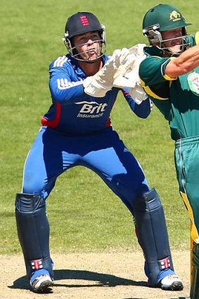 Ben Foakes keeps wicket for the British Lions - England's understudies - against Australia on February 2013 in Hobart.
