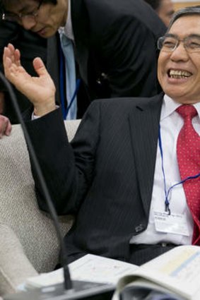 At peace: Bank of Japan governor Haruhiko Kuroda.