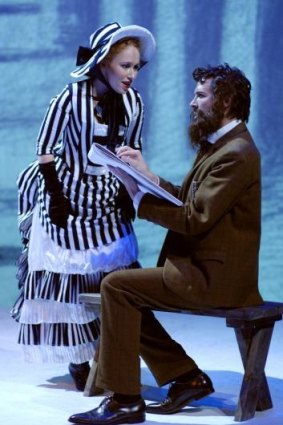 Amie McKenna and Tyran Parke in <i>Sunday in the Park</i> with George put on by the Q Theatre Company in Sydney.