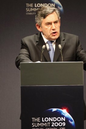 Sealed the deal ... Britain's Prime Minister Gordon Brown.