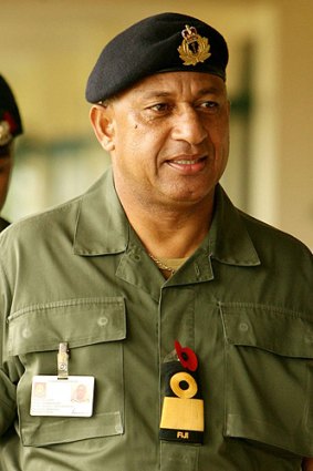 Fiji's military leader Commodore Frank Bainimarama.