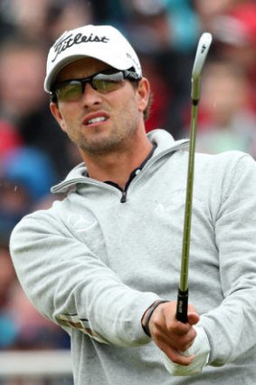 Adam Scott on the fifth hole at the British Open.