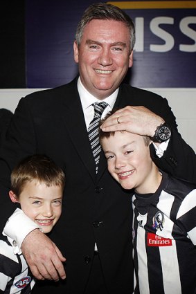Eddie McGuire with sons Alexander (left) and Joe.