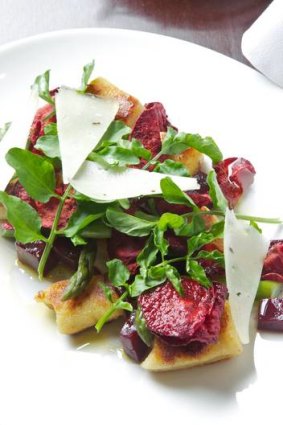 Gnocchi with crisp beetroot.