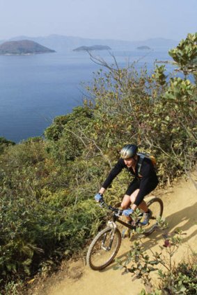 Cycle trail overlooking the Sai Kung Peninsula.