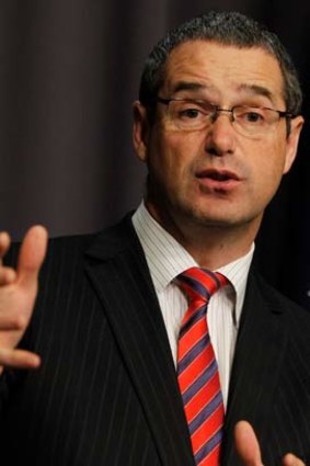 Communications Minister Stephen Conroy said the Australia Network tender had been cancelled because of  ‘significant leaks of confidential information’.