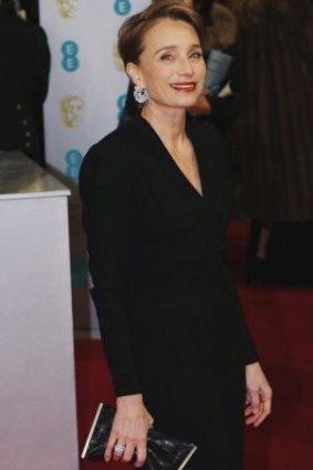 Kristin Scott Thomas arrives at the British Academy of Film and Arts (BAFTA) awards in London February 8, 2015.