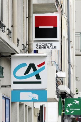 French banks such as Credit Agricole suffer a credit downgrade.