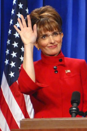Tina Fey plays Governor Sarah Palin on Saturday Night Live.