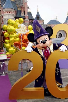 Mickey Mouse helps Disneyland Paris celebrate its 20th birthday.