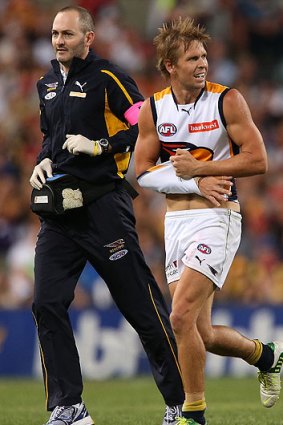 Mark LeCras has a fractured arm and could miss at least a month of football.