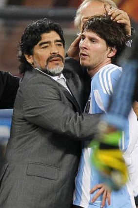 Nemesis ... Maradona is in talks to become Iraq's new coach.