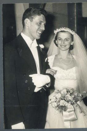 In good times and in bad: Max and Rosemary on their wedding day in 1956.