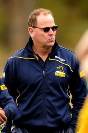 Brumbies head coach Jake White sat in the box with the Melbourne Demons last weekend.