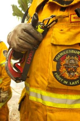 Brave and dedicated: A NSW RFS Hawkesbury Headquarters crew member.