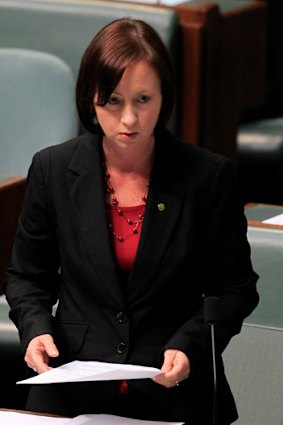 Yvette D'Ath makes a statement to the House of Representatives in May 2012.