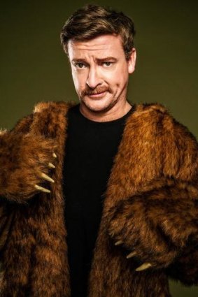 Furry funny: Rhys Darby couldn't bear  firing guns, so he fires off one liners. 