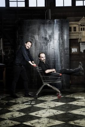Sydney Theatre Company artistic director Andrew Upton and actor Hugo Weaving.