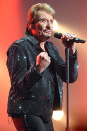 Recovering...Johnny Hallyday on stage in Lille in September.