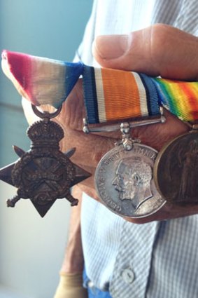 Gordon Naley's WWI medals.