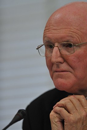 Melbourne Archbishop Denis Hart fronts the parliamentary inquiry into child abuse by churches.
