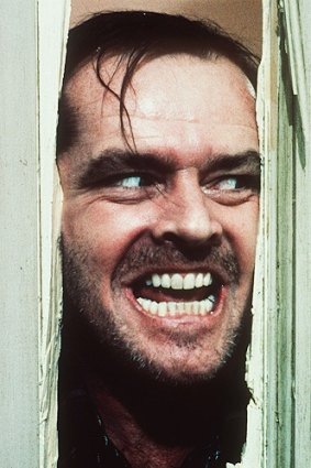 Jack Nicholson in Stanley Kubrick's 1980 film adaptation of <i>The Shining</i>.