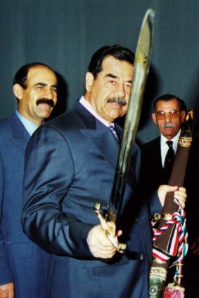 Iraqi leader Saddam Hussein.