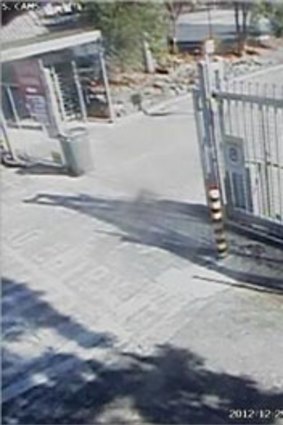 The getaway car captured on CCTV.