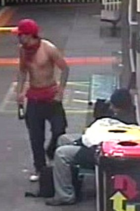 CCTV footage of a man police want to speak to after a railway station assault.