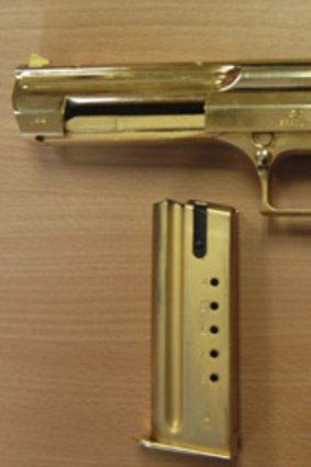 The gun found at Matthew Peisley's home.