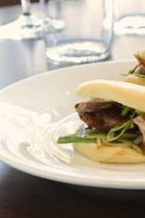 Go-to dish: quail and ginger steamed buns with hoi sin sauce.