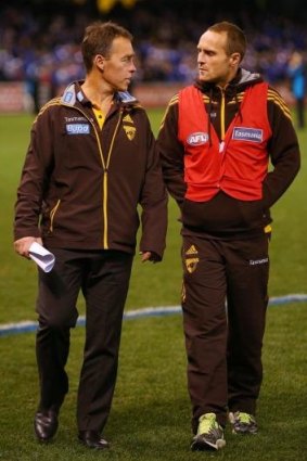 Bad to worse: Alastair Clarkson and Brad Sewell.