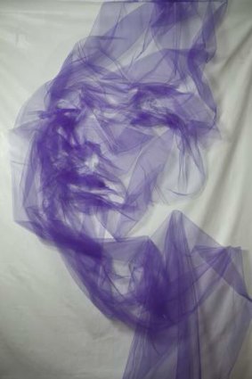 Singularity ... Benjamin Shine uses a single piece of tulle to produce portraits of people.