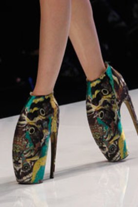 Those shoes ... Alexander McQueen's spring-summer 2010 collection.