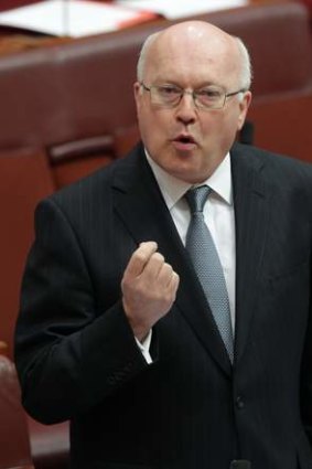 Attorney-General George Brandis: Used taxpayers money to attend Mike Smith's wedding.