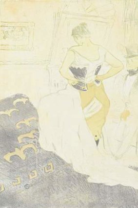 Henri de Toulouse-Lautrec's <i>Woman in a corset ? one-night stand</i>.
