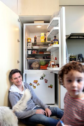 Comedian Dave Hughes shows us what's inside his fridge. Photo by Simon Schluter.
