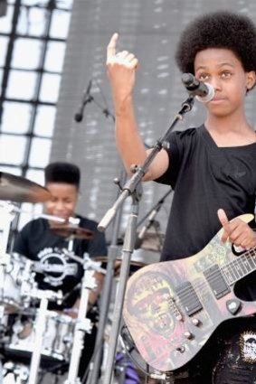 Unlocking the Truth (L-R) musicians Jarad Dawkins and Malcolm Brickhouse performing during day 2 of the 2014 Coachella Valley Music and Arts Festival in California.