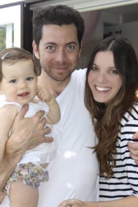 James Mathison and wife Carlie with baby Luca.