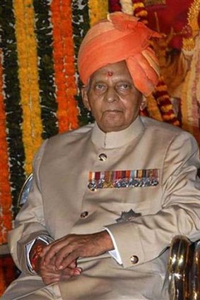 Gallant ... Brigadier Sawai Bhawani Singh received the Mahavir Chakra.