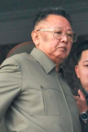 Secretive: North Korean leader Kim Jong-un, right, with his late father Kim Jong-il.