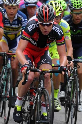 Cadel Evans keeps up the pace.