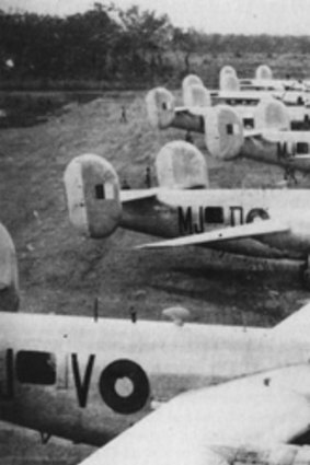 B-24 Liberators of 21 Squadron at Truscott in 1945.