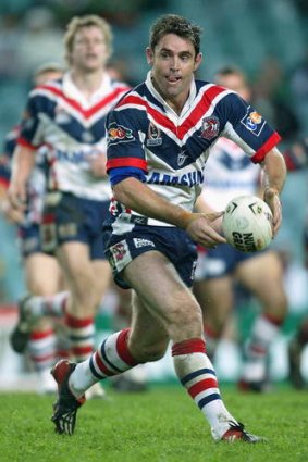 Brad Fittler in action against the Rabbitohs in 2004.