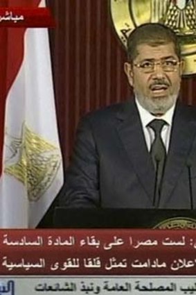 Address ... Egyptian President Mohamed Mursi.