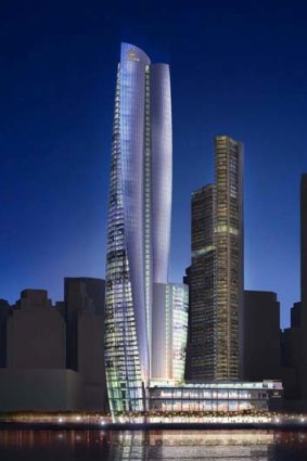 Sky's the limit: Lend Lease has approval for a 170m hotel but Crown wants to build as high as 250m.