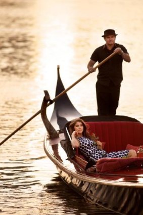 Drifter: Anna McEvoy aboard a Venice On The Yarra Gondola captained by Michael Morris.