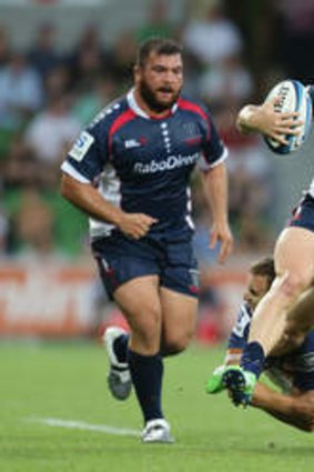 James O'Connor breaks a tackle against the Brumbies during a Super Rugby clash earlier this year.